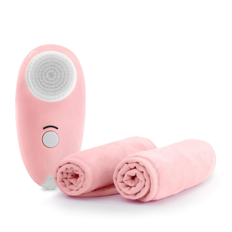 [Australia] - Magnitone Natural Cleansing Ultimate Gift Set with First Step Daily Cleansing Brush and 2 Wipe Out Makeup Remover Cloth Wipes 