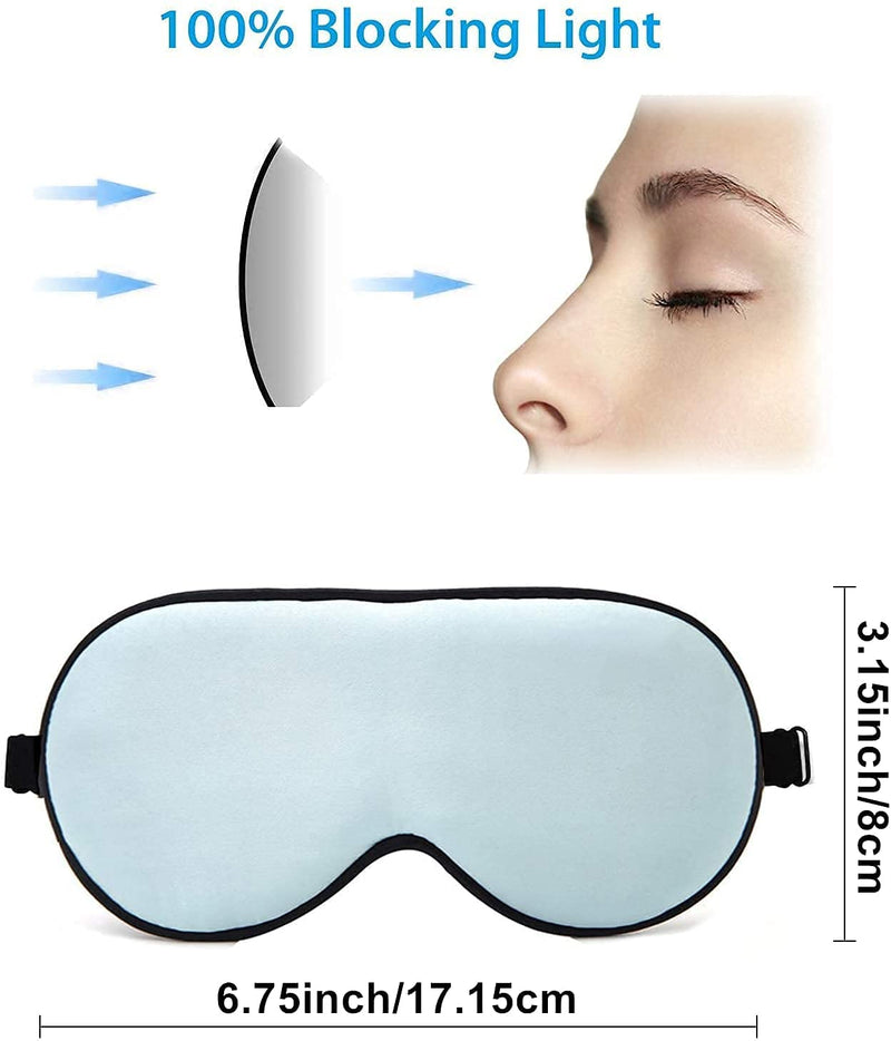 [Australia] - Natural Silk Kids Sleep Mask Eye Mask for Kids with Adjustable Strap Breathable & Soft Eye Shade for Sleeping Blocking Lights (2 Pack) 