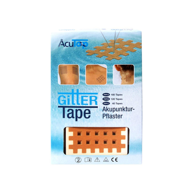 [Australia] - AcuTop Type A,B,C Grid Tape, Acupuncture Plasters, Grid Plasters, Physio Tape, Lattice Tapes in Pink and Beige (Beige, Type C 40 Pieces) 