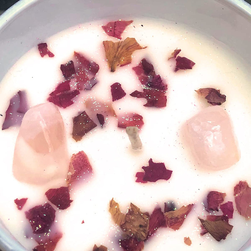 [Australia] - Granddaughter Candle That Makes a Thoughtful Gifts for Granddaughter and Granddaughter Gifts - Special Granddaughter Birthday Gifts SOYA Candle with Rose Quartz and Rose Petals 