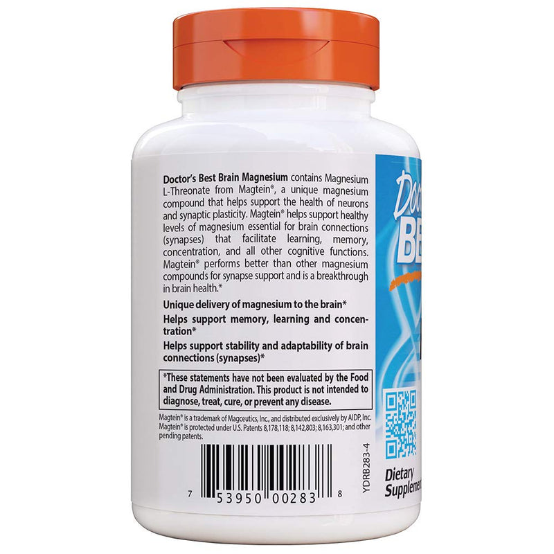 [Australia] - Doctor's Best, Brain Magnesium Vegetable Capsules, 90 Count 