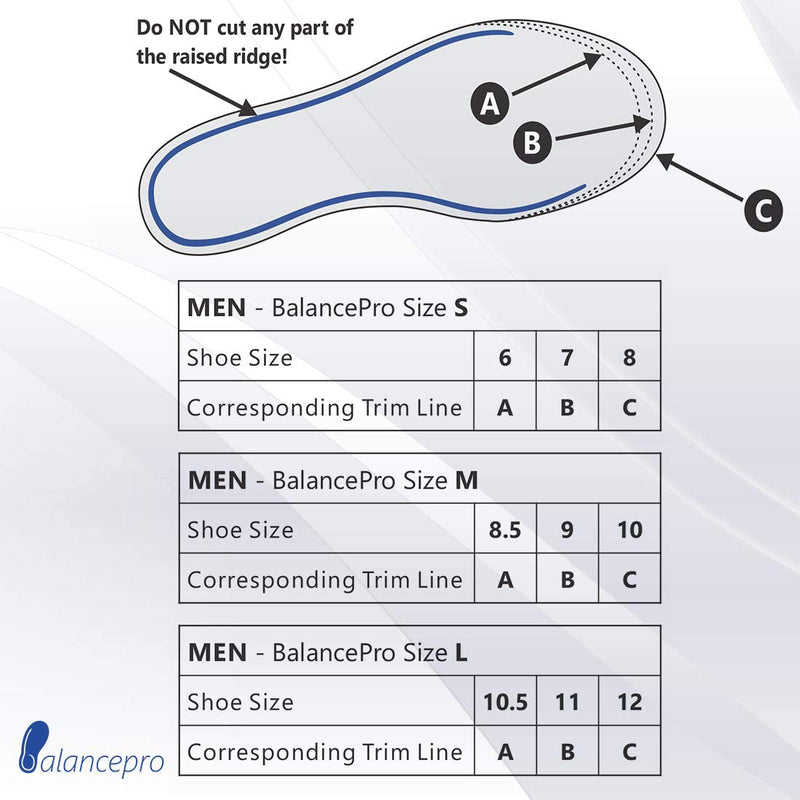 [Australia] - BalancePro Balance Enhancing Shoe Inserts for Men – Patented Insoles for Fall Prevention – Ideal for Elderly, Parkinson’s, Everyday Comfort - Large (10.5,11,12) Large (10.5,11,12) 