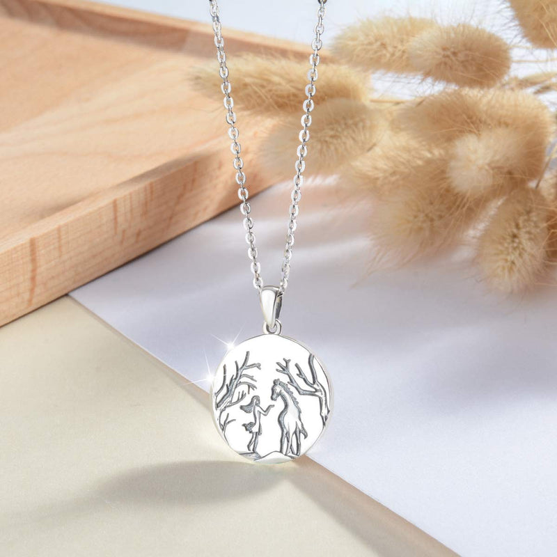 [Australia] - CELESTIA Celtic Horse Head Necklace Women Sterling Silver Pendant Horse Jewelry Gifts for Girls Men and Horse Lovers girl and horse 