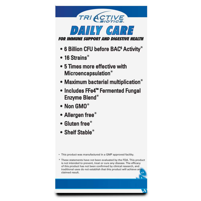 [Australia] - Essential Source TriActive Biotics Daily Care - Probiotics, Prebiotic Blend with 6 Billion CFU - Digestive Enzymes Supplement for Men & Women - Helps Support Gut Health, Immune Defense - 30 Capsules 