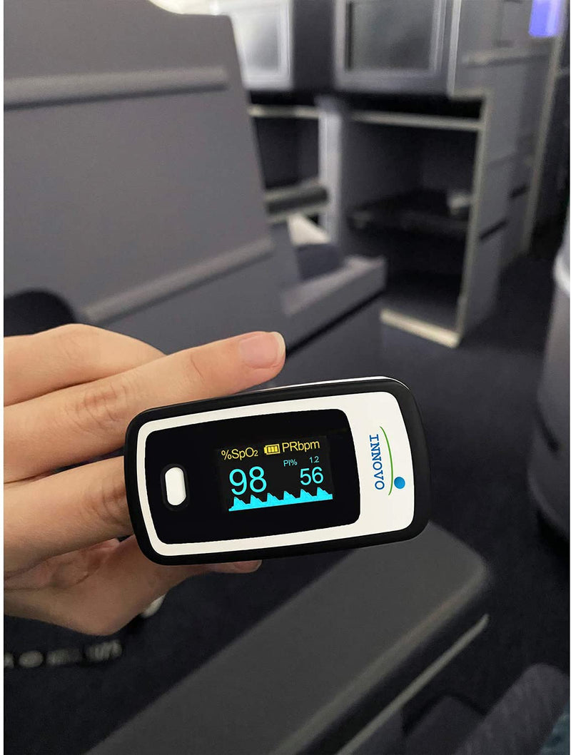[Australia] - Innovo Deluxe iP900AP Fingertip Pulse Oximeter with Plethysmograph and Perfusion Index (Off-White with Black) 