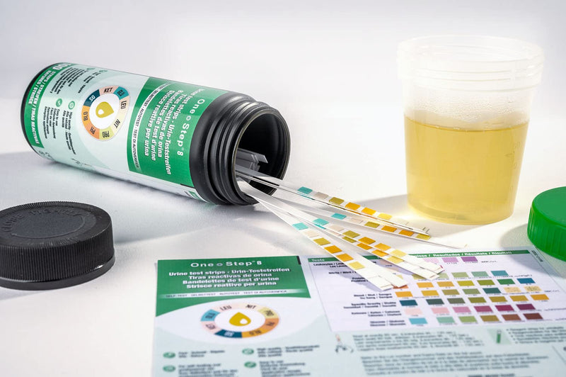 [Australia] - 100 x Urine Test Strips for Infection Cystitis Testing Sticks, UTI, Nitrite, Leukocytes, 8 Parameter Urinalysis Multisticks 
