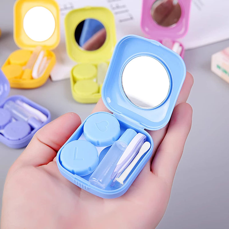 [Australia] - NINVVS 6 Pack Contact Lenses Case, Contact Lenses Storage Case, Contact Lenses Carrying Case with Mirror, Travel Contact Lenses Accessory Case, for Daily Travel, Work 