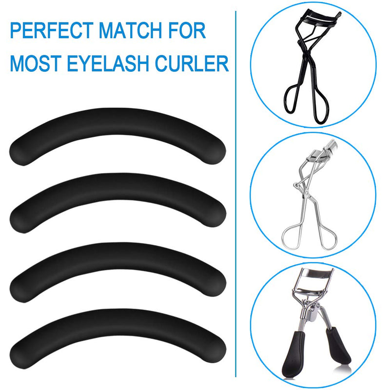 [Australia] - Eyelash Curler Refill 30 Pcs Eyelash Curler Pads Rubber Black Eyelash Curler Replacement Pads with Hard Storage Case for Universal Eyelash Curler 