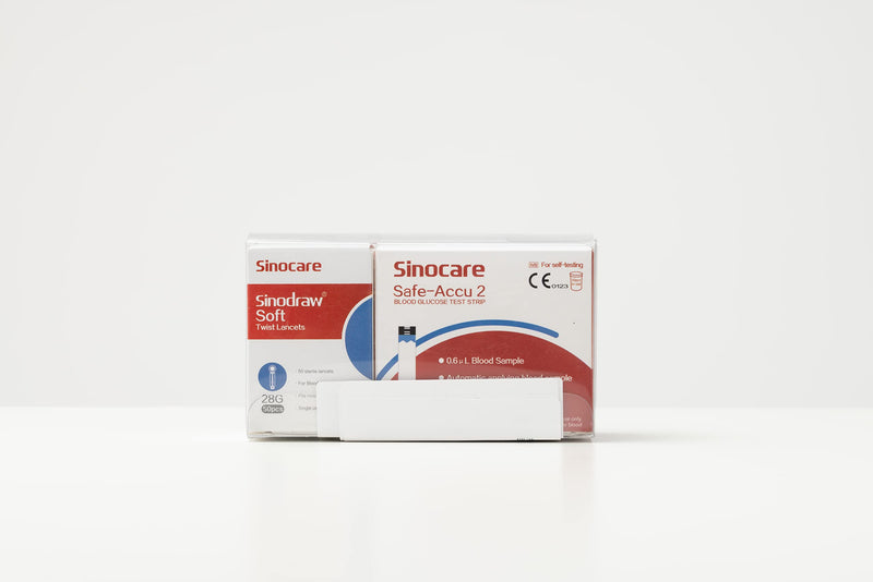 [Australia] - sinocare (Safe Accu2) Glucose Test Strips / Blood Sugar Test Strips 50 pcs No Code/ for sinocare Safe ACCU2 Blood Glucose Monitor Only 