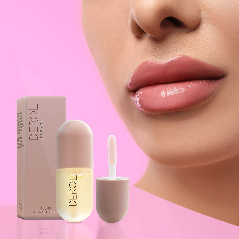 [Australia] - DEROL Lip Plumper, Lip Plumping Lip Gloss, Derol Lip Enhancer, Lip Care serum, Hydrating & Moisturizing Clear Lip Gloss, Tingling Lip Plumper Fuller And Maximizer 