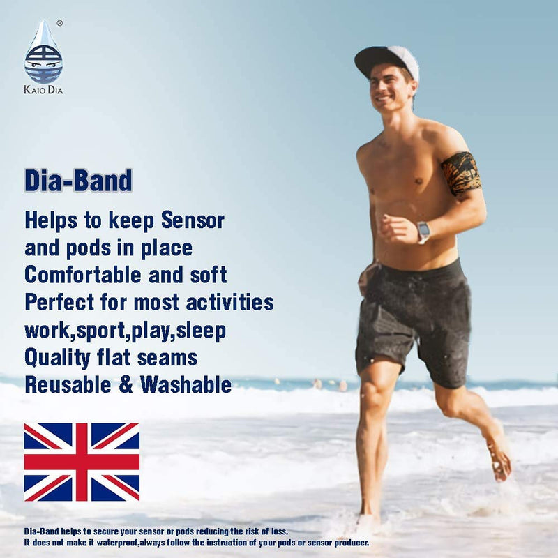 [Australia] - Dia-Band, Armband for CGM Freestyle Libre, Medtronic, Dexcom or Omnipod - Comfortable and Reusable Diabetic Armband for Glucose Sensor. (XL (31-35cm)) XL (31-35 cm) 