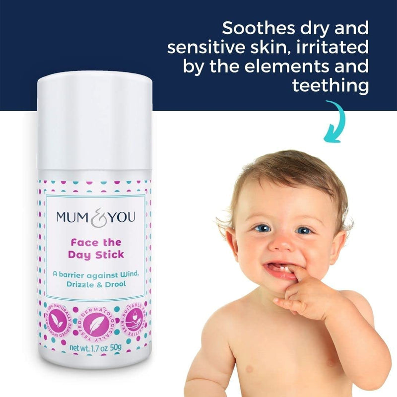 [Australia] - Mum & You Baby Face the Day Stick with Sunflower & Coconut Oils, Beeswax & Shea Butter for Natural Skincare. Protect your Baby's Face from Irritants, and Soothe Eczema & Irritated Skin. 1 Stick 