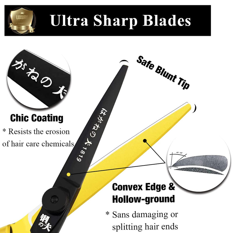 [Australia] - Professional Razor Edge Hair Cutting Scissors 5.5" Barber Thinning Shears (A-5.5-Gold Cutting Scissor) A-5.5-Gold Cutting Scissor 