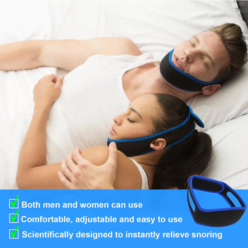 [Australia] - GWAWG Anti Snoring Chin Strap Snore Stopper Chin Strap Comfortable and Breathable for Women and Men Black 