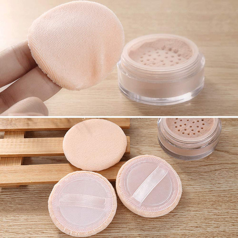 [Australia] - 5 Pieces Beauty Sponge and 5 Pieces Powder Puff, findTop Makeup Beauty Sponges Blender, Replacement for Powder Foundation Container, 2.4 Inch 