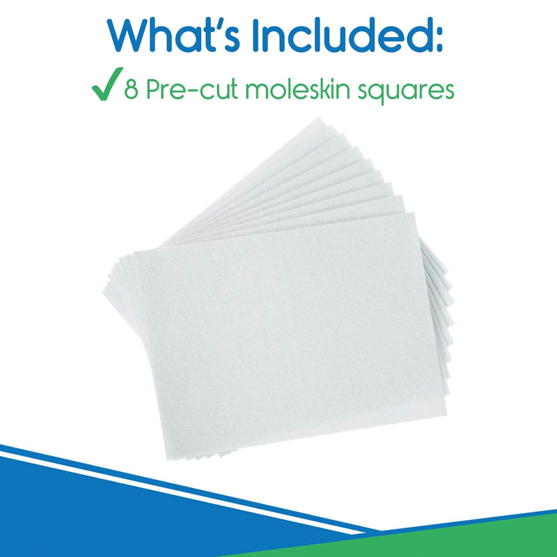 [Australia] - ViveSole Moleskin Squares for Feet, Blister Tape, 8 Pack (4.5"x3.5") - Shoe Padding Bandage Protection, Self Adhesive Prevention Pads - for Heel, Callus, Foot Pain, Friction, Sore Spots - Heavy Duty 