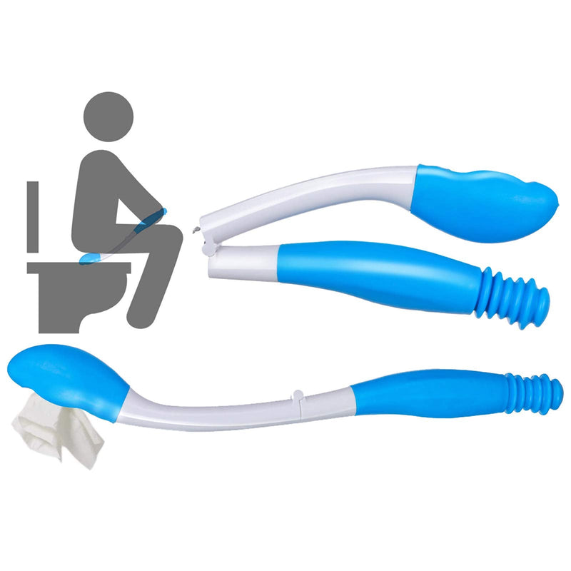 [Australia] - Toilet Aids for Disabled and Elderly, Foldable Toilet Aids Tools Bottom Wiper, Toilet Aids Tools Long Comfort Wipe, for Seniors and Handicap Obese People 