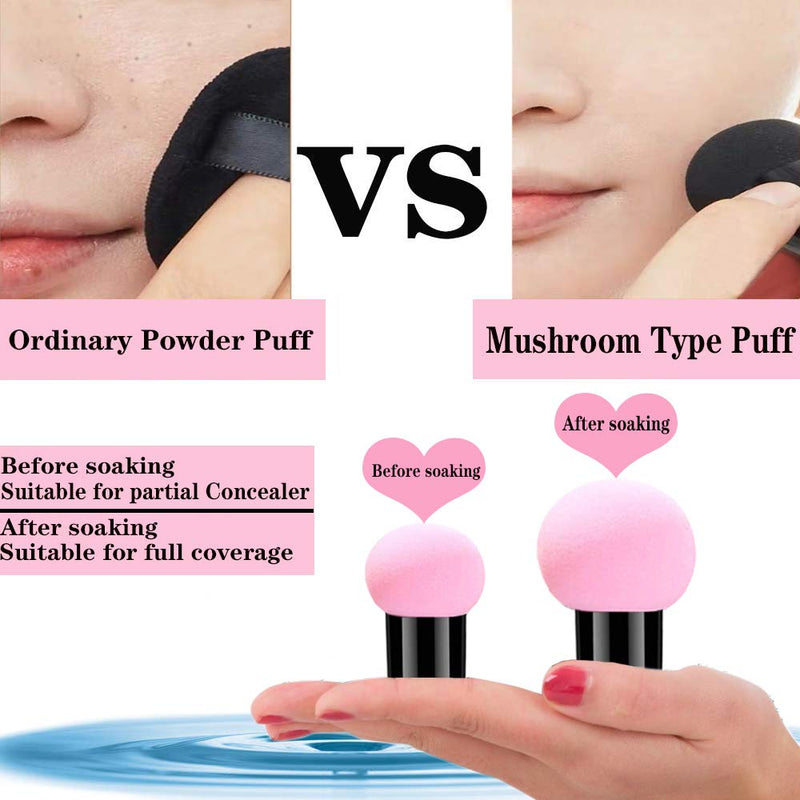 [Australia] - BESTLA 3pcs Mushroom Makeup Sponge Cosmetic Blender Puff Latex Free Facial Sponge 