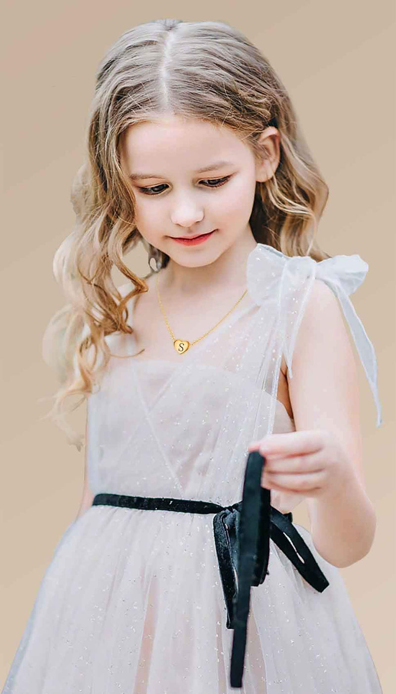 [Australia] - VQYSKO Initial Heart Necklace - Dainty Tiny Girl Gifts for Birthday Gold a 