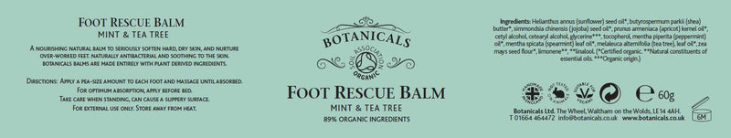 [Australia] - Foot Rescue Balm for Cracked Heels, Very Dry Skin Cream for Athletes, Diabetics, Mint & Tea Tree 60g 60 g (Pack of 1) 