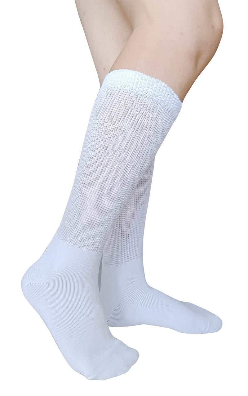 [Australia] - CIRZUEX Replacement Sock Liner for Walking Boot or Walker Brace Air Cam Walkers and Fracture Boot Orthopedics Socks Medical Mid Calves Sock 2 PairsWhite, one size 