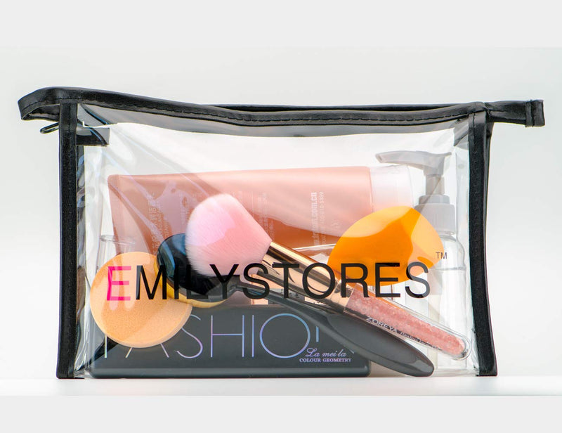 [Australia] - EMILYSTORES 9.5"2"6" Multi-Purpose Waterproof Clear Zippered Cosmetic Pouch Makeup Organizer Toiletry Bag 1PC 