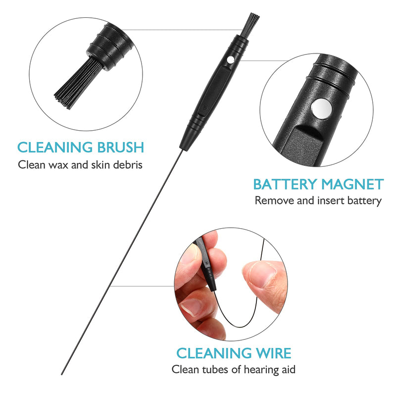 [Australia] - iplusmile Hearing Aid Cleaner Kit- Long Hearing Aids Wire & Ultra Fine Brush- with Magnet Design, Effectively Cleaning & Portable to Use (4pcs) 