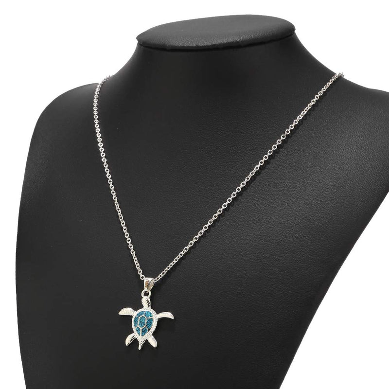 [Australia] - Turtle Necklace Turtle ring Shell Necklace Starfish Necklace for Womens Jewelry Mom Gifts Blue 