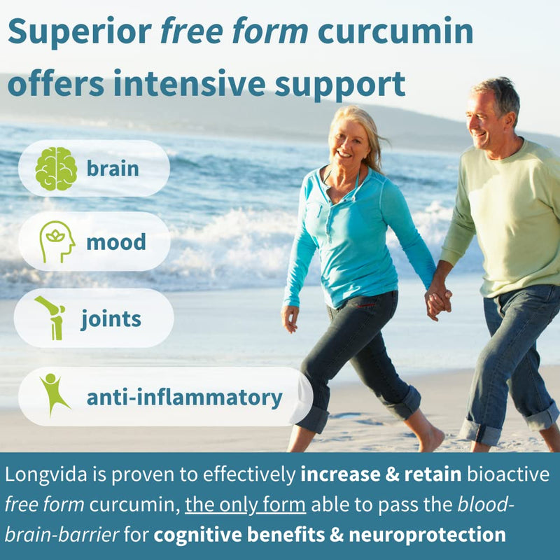 [Australia] - Longvida Optimised Curcumin, 285x Increased bioavailability, Sustained Action, Vegan, 30 Capsules 