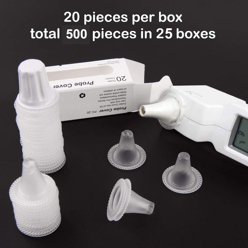 [Australia] - 500 PACK Disposable Ear Thermometer Probe Covers Refill Lens Filters for All Braun Models and Digital Thermometers White 