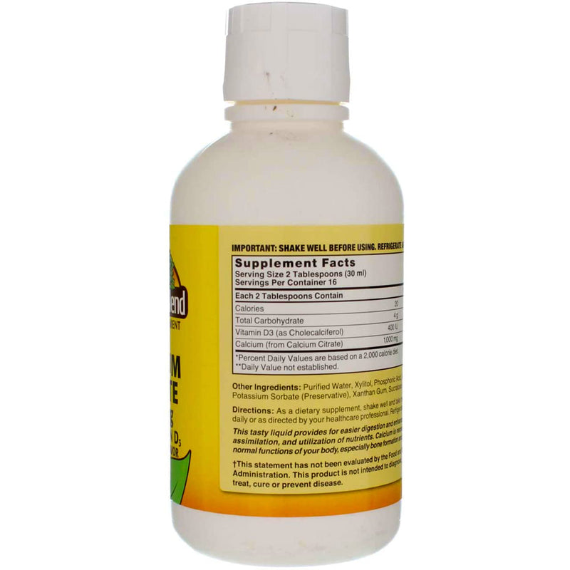 [Australia] - Liquid Calcium Citrate 1000mg with D3 16 fl oz Liquid Blueberry 