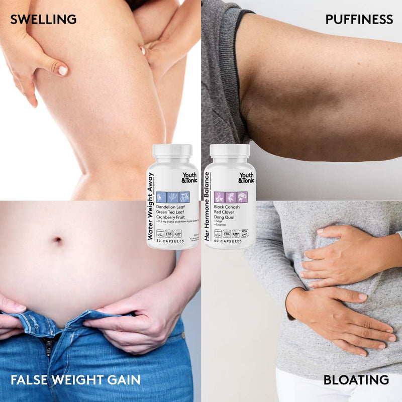 [Australia] - Water Retention Pills for Women PMS Period Perimenopause | Natural Diuretics for Water Loss to Relief Swelling & Belly Bloating | Balance Body Water Weight for Excess Fluid & Female Hormonal Support 