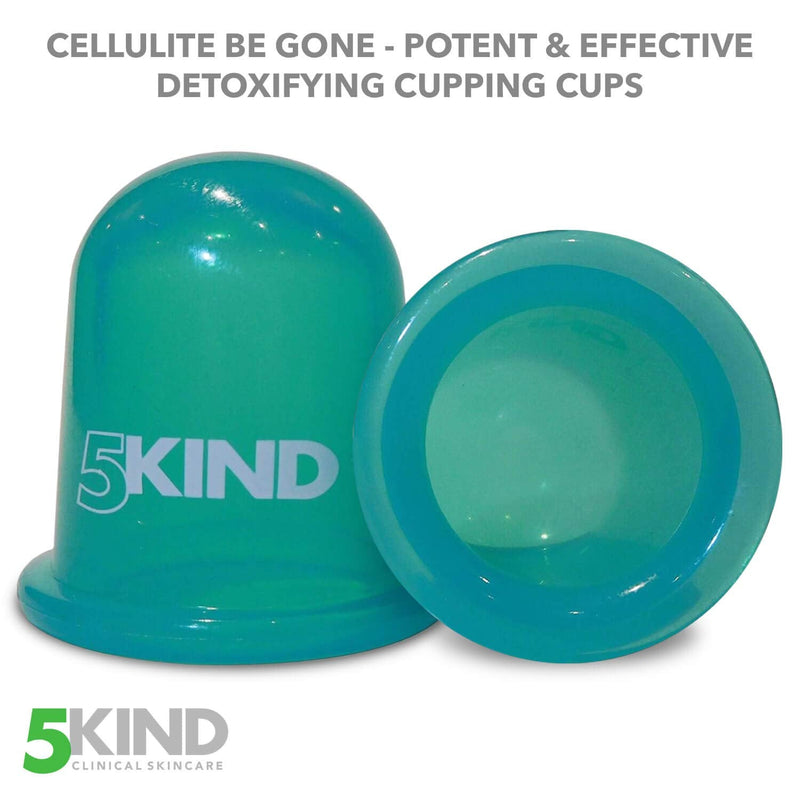 [Australia] - 5kind clinical skincare Anti-Cellulite Cup Set with Instructions, Satin Bag, Free e-Book and Discount Voucher for 5kind Professional Cellulite Cream 