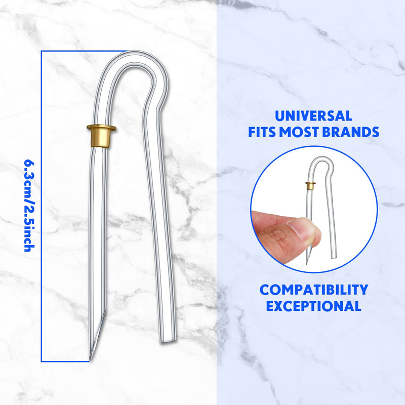 [Australia] - 12 Pcs Hearing Aid Tubes Preformed BTE Earmold Tubing 3.5 x 2 mm Hearing Aid Replacement Tube with Gold Lock Hearing Amplifiers Ear Tubes for Hearing Aids 