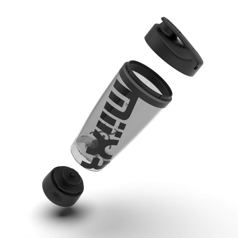 [Australia] - PROMiXX Original Shaker Bottle (MiiXR Edition) - Battery-powered for Smooth Protein Shakes - BPA Free, 600ml Cup (Black/Grey) Black/Grey 