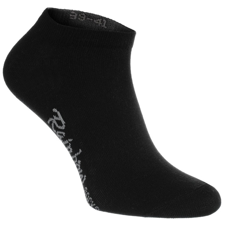 [Australia] - Rainbow Socks - Women Men Cotton Sneaker Low Cut Socks 4-6 12 X Black 
