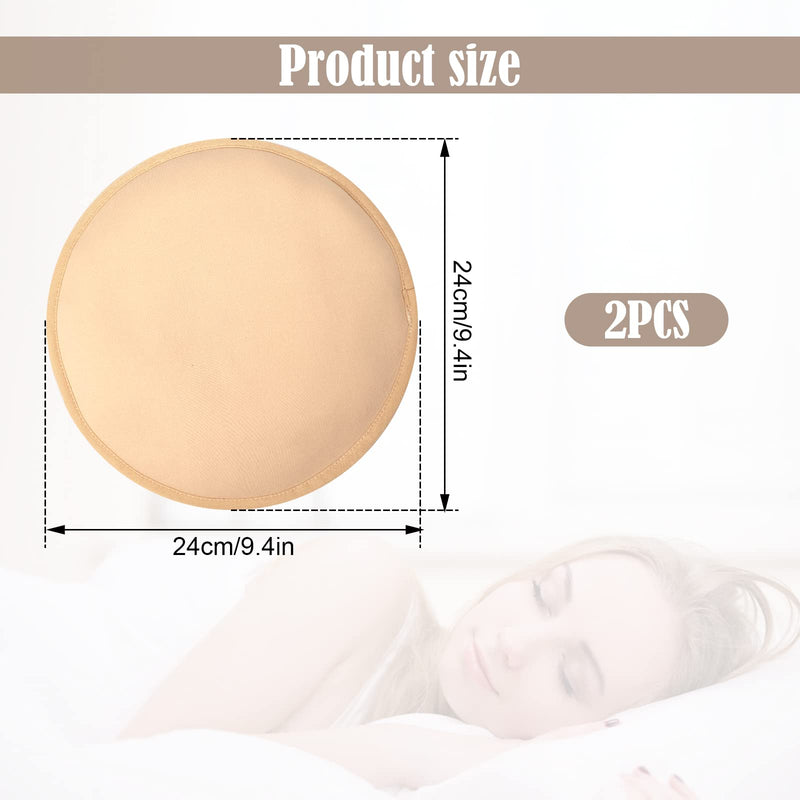 [Australia] - 2pcs Castor Oil Breast Pads, Soft Comfortable Castor Oil Pack for Breast Reusable Organic Flannel Compress Castor Oil Breast Wrap for Relaxing, Castor Oil Not Included (Khaki) 