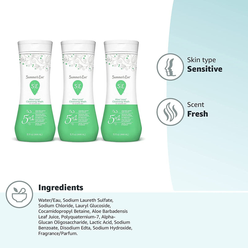 [Australia] - Summers Eve Cleansing Wash Aloe Love (Sensitive Skin), 15 Oz 