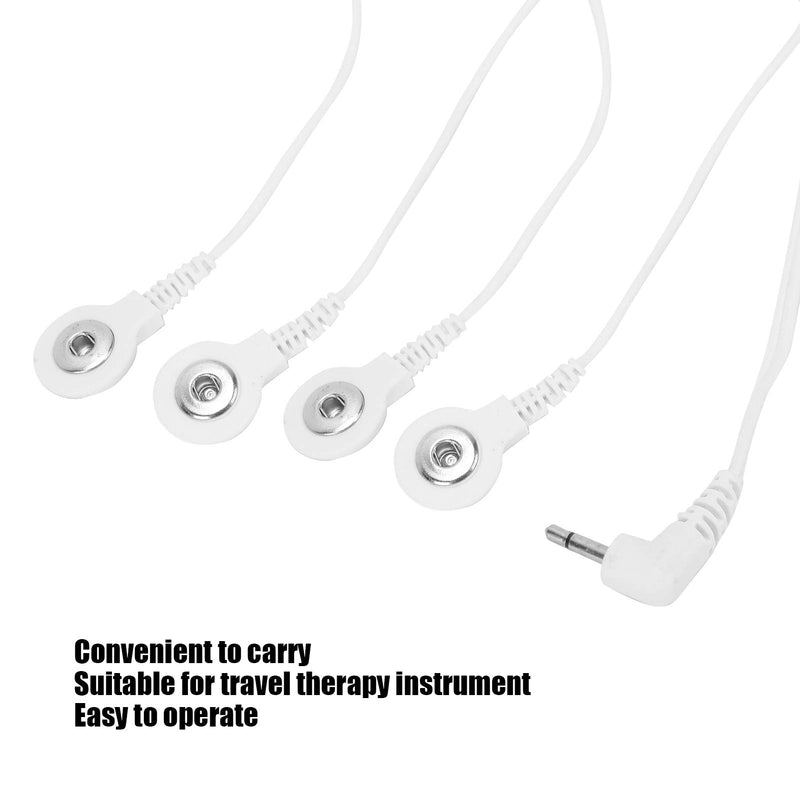 [Australia] - 10pcs DC 2.5mm 4 Button Electrode Lead Wire Cable, Compatible Lead Wires for Digital TENS Massage Machine 