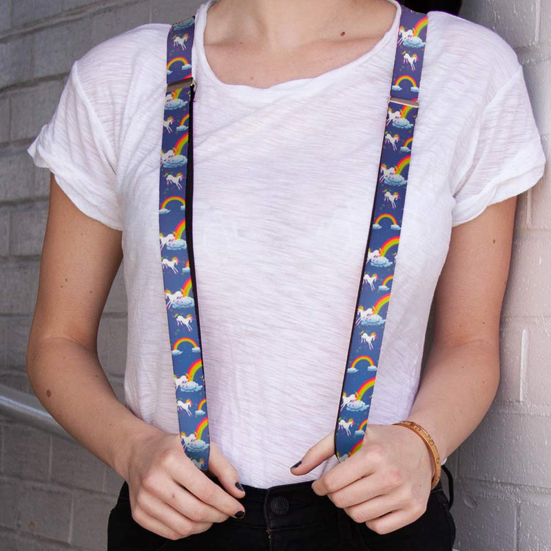 [Australia] - Buckle-Down Men's Suspender-Unicorns, Multicolor, One Size 
