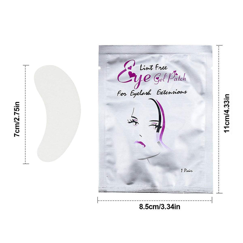 [Australia] - Under Eye Gel Pads 50 Pairs Gel Eye Pads for Lash Eyelash Extensions Lint Free Eye Patches 