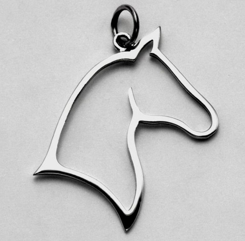 [Australia] - Embolden Jewelry Horse Necklace - Head Pendant - [Hypoallergenic Silver] for Teens & Girls - Equestrian/Rodeo/Country 