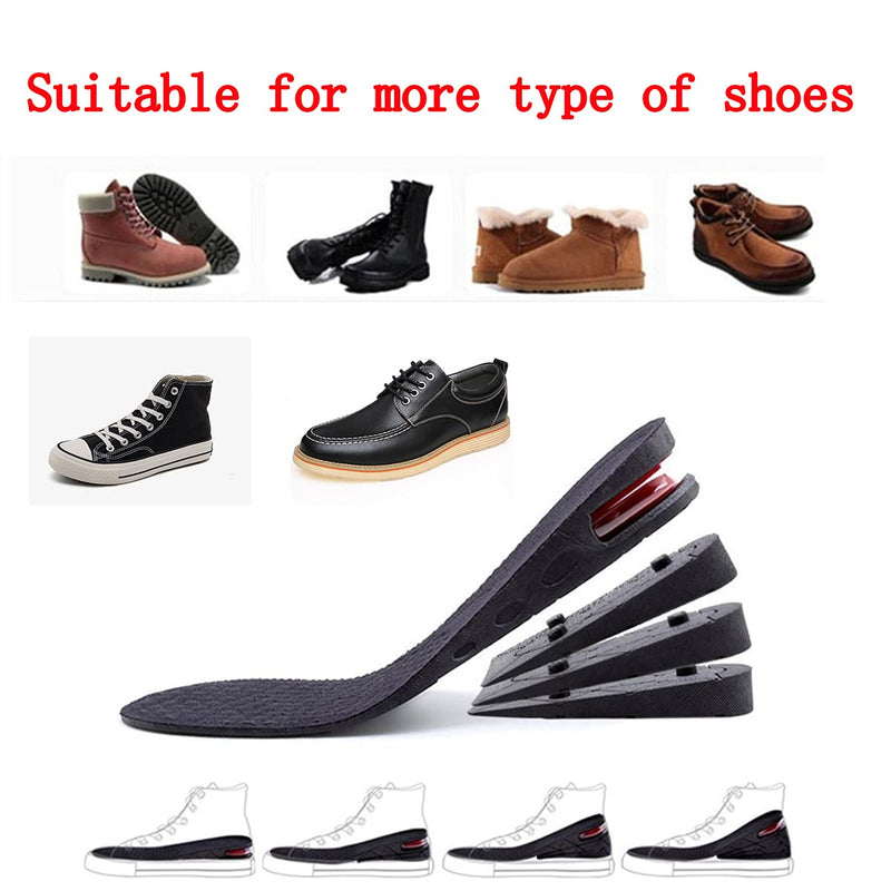 [Australia] - Breathable 4 Layers 3.54 inch Height Increasing Insole Shoe Lift Elevator Shoe Insole with Air Cushion for Variable Height 