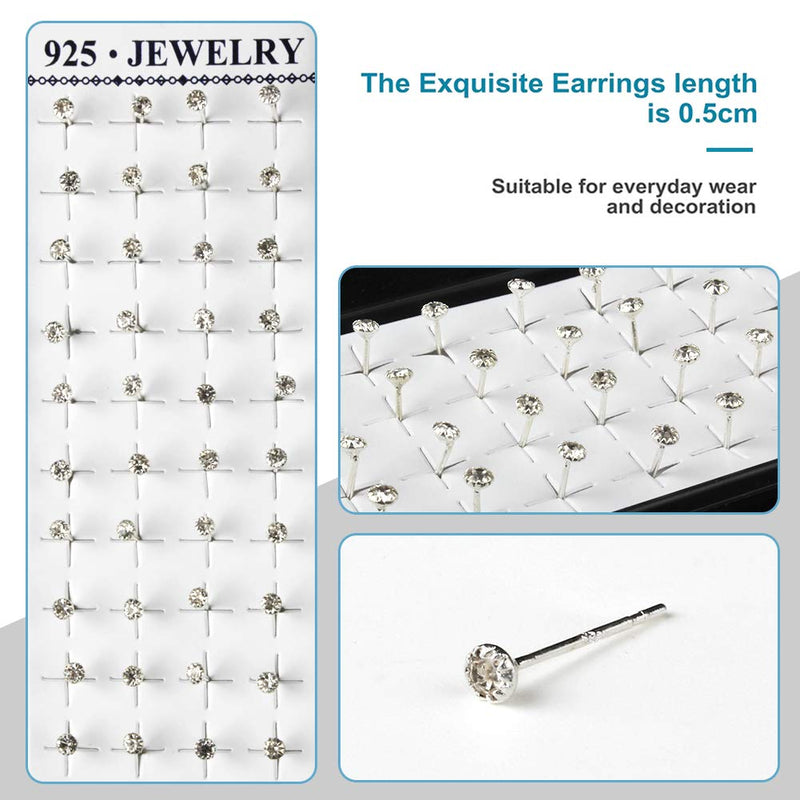 [Australia] - Ear Piercing Kit with Cubic Zirconia Earrings, Ear Nose Navel Piercing Tool Set with 98 Pcs Ears Studs & 40 Pcs 925 Sterling Silver Bling Crystal Earrings, Body Hole Piercing Tool for Salon Home Use blue piercing kits 