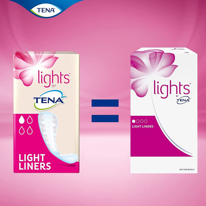 [Australia] - TENA Lights Light Liner, 140 Incontinence Liners ( 28 x 5 packs) for Women with Sensitive Skin, Breathable and Unscented Liner for Light Bladder Weakness and Incontinence 28 Count (Pack of 5) 