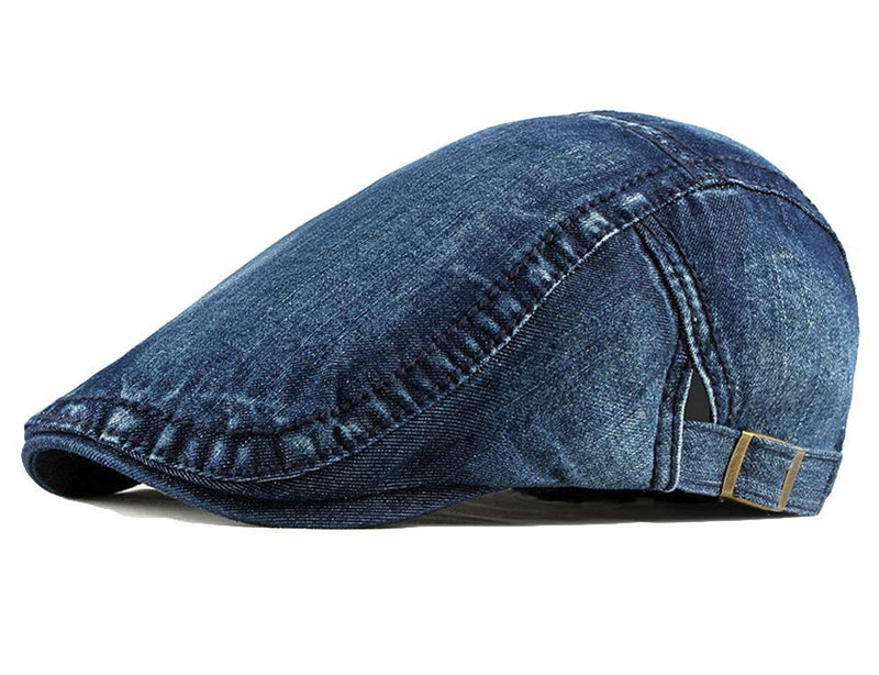 [Australia] - 2 Pack Mens Denim Cotton Newsboy Cap Ivy Gatsby Driving Hunting Cabbie Hats 2 Pack-c 