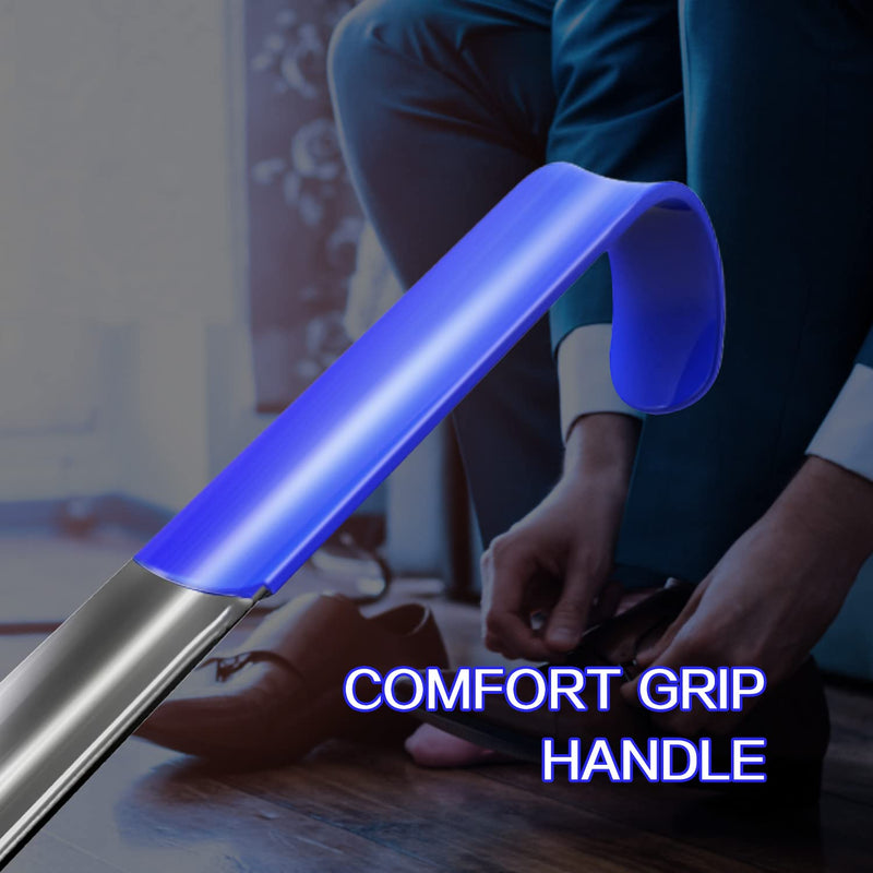 [Australia] - CHARMOUNT Metal Shoe Horn, 16.5” Long Handled Shoe Horn for Seniors, Men, Women, Kids, Heavyduty Shoehorn, Shoe Spoon/Boot Horn (1.7MM Thick) 