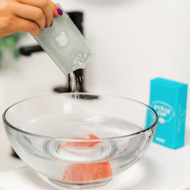 [Australia] - Menstrual Cup Stain Remover - Sterilizer and Cleaner - The Only Wash That Will Completely Remove Stains from Reusable Menstrual Discs | Organic Powder Solution | 5 Packets 