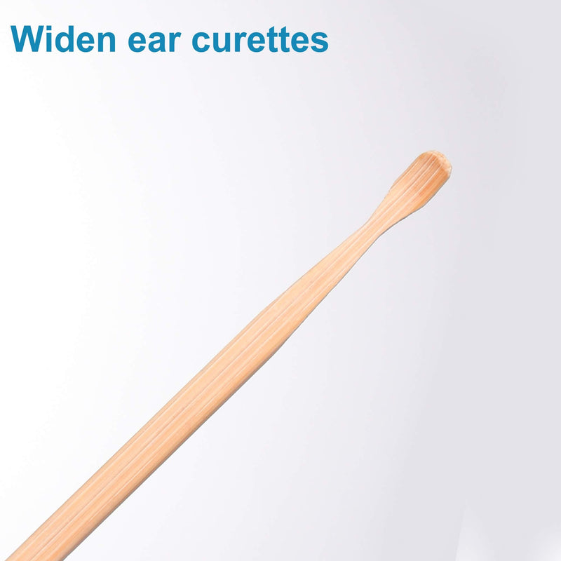 [Australia] - 10pcs Bamboo Ear Pick Ear Cleaner Ear Spoon Earwax Curette Remover Earpick Tool Hanging Clean Tool for Ear for Adult Children 