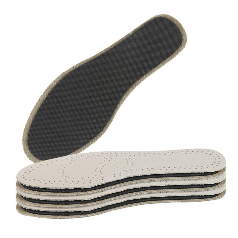 [Australia] - Healifty 1 Pair Leather Insoles Breathable Sweat Absorb Sport Inserts Shoes Cushions for Men Women Size 39-40 